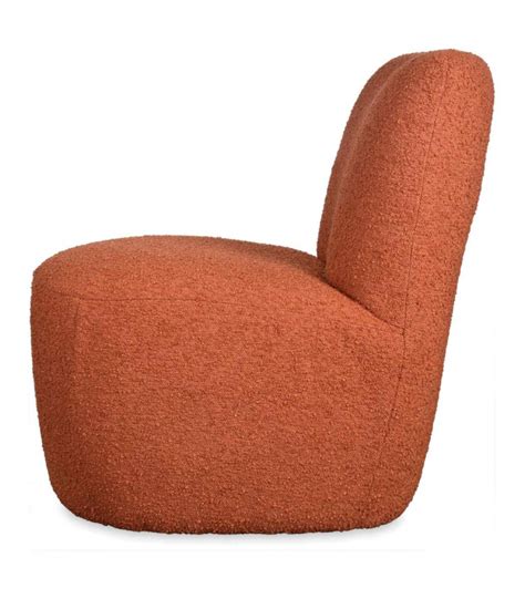 Fauteuil Eve Tissu Bouclette Rouille Opjet