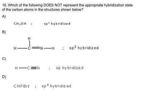 Solved 10. Which of the following DOES NOT represent the | Chegg.com