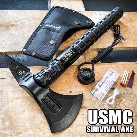 Elite Tactical Usmc Marines Military Combat Tomahawk Hatchet Axe W Sur