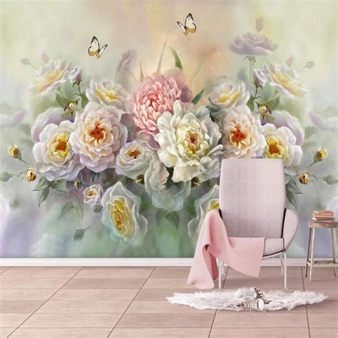 Jhnjus Mural Wallpaper Hand Painted Beautiful Rose Fototapete Roses