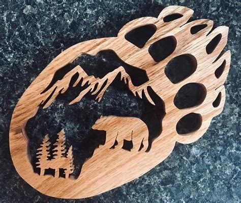 Bear Decor Cabin Decor Black Bear Bear Carving Bear Paw Etsy Scroll