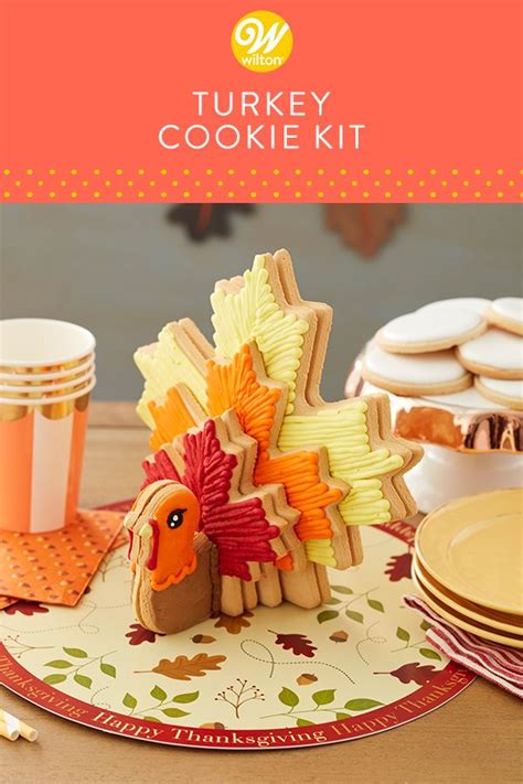 Thanksgiving Turkey Cookie Decorating Kit Turkey Cookies Cookie Decorating Kits Cookie