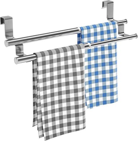 Hapirm Kitchen Towel Holder Over Door Towel Rack Expandable Tea Towel