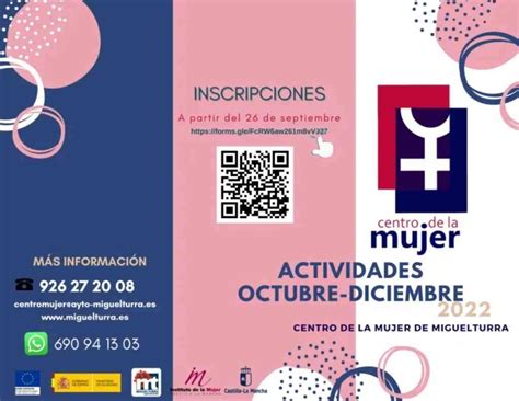 Programación De Actividades Del Centro De La Mujer De Miguelturra Para