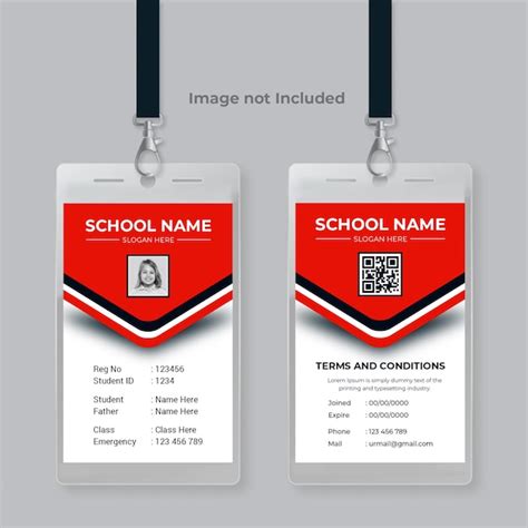 Premium PSD | College student id card design psd template