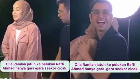 Geger Video Olla Ramlan Peluk Mesra Raffi Ahmad Karena Cicak Netter