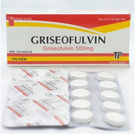 Griseofulvin 500mg Thành Nam H 20v SHOPTHUOC