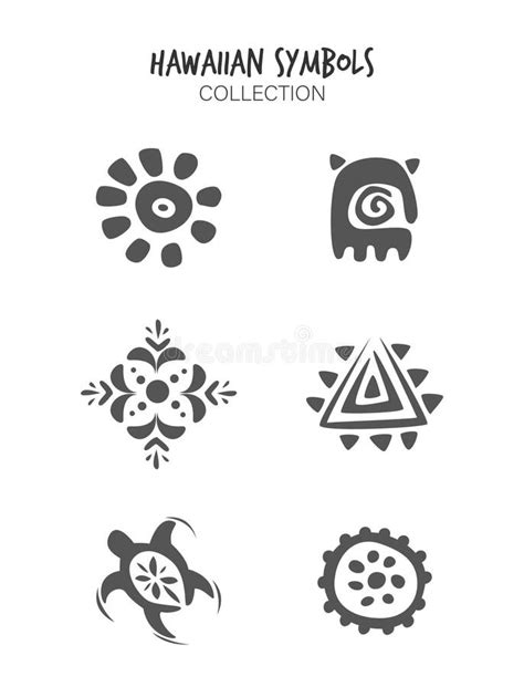 Variety of Hawaiian Tribal Symbols Stock Vector - Illustration of ...