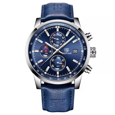 Benyar Mens Chronograph Watch Blue Vivid Nuance South Africa