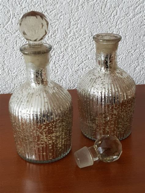 2 Stk Vintage Deko Flaschen Flacon Glas Mit Verschluss Kaufen Auf