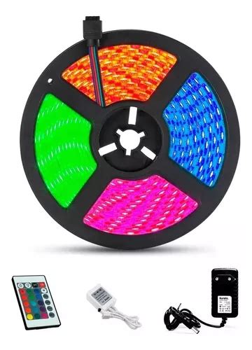 Fita Led Rgb Metros Kit Controle E Fonte Bivolt Tens O De