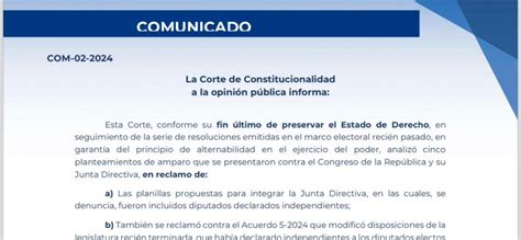 Corte de Constitucionalidad ordena repetir elección de junta directiva