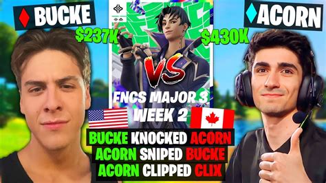 When Fortnite Pros Fight Eachother In Comp Acorn Vs Bucke Youtube