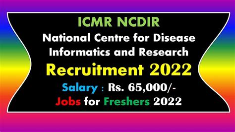 Icmr Recruitment Freshers Salary Rs All India Apply