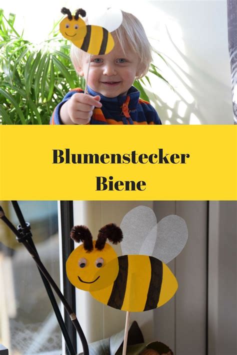 Blumenstecker Mit Kindern Basteln Kleine Biene Biene Maja Und Die