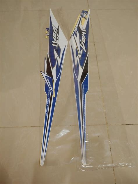 Jual Stiker Bodi Lis Body Striping Beat Fi Akhir Putih Biru Di