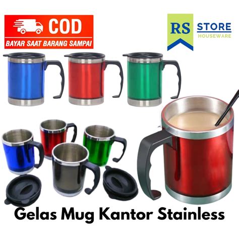 Jual Mug Termos Gelas Cangkir Traveling Kantor Rumah Stainless Steel