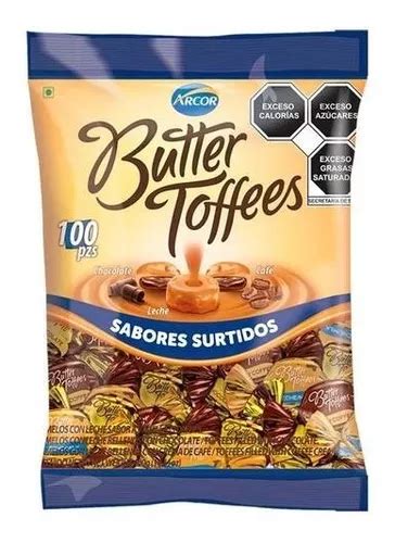 Caramelos Butter Toffees Sabores Surtidos Arcor Con 100 Pzs Meses Sin