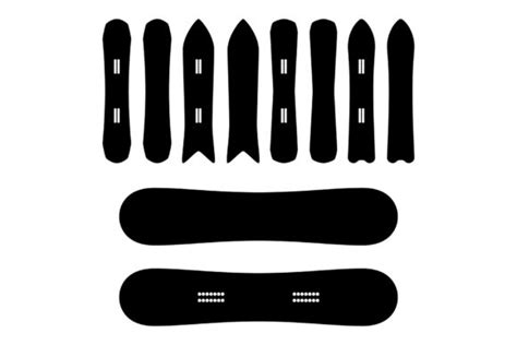 Snowboard Icons Set Vector Black And Graphic By Pikepicture Creative