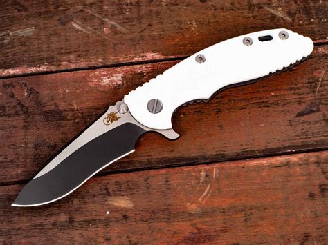 Xm Recurve Battle Black Two Tone White G Rick Hinderer Knives