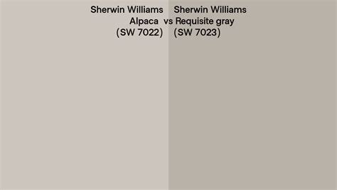 Sherwin Williams Alpaca Vs Requisite Gray Side By Side Comparison