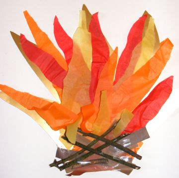 Bonfire Collage Craft Idea For Kids