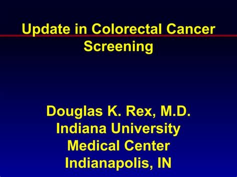 Colorectal Cancer Screening Ppt