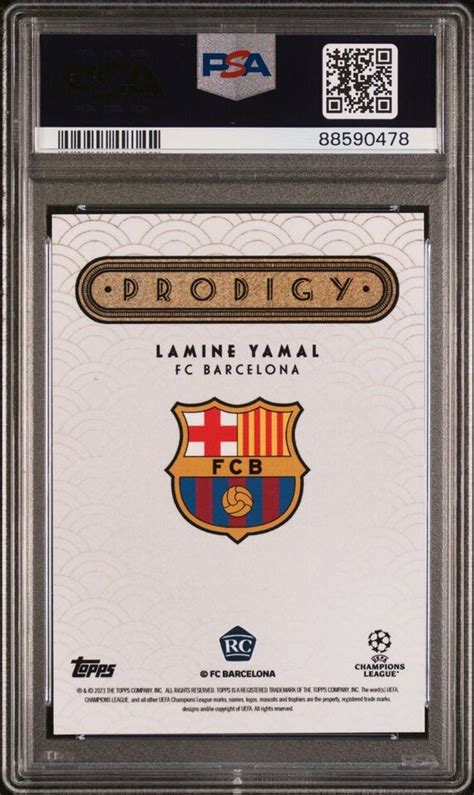 2023 24 Topps Deco UCC Lamine Yamal Prodigy Rookie GEM MT 10 FC