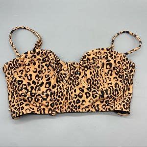 Vix Swim New Vix Leopard Longline Underwire Corsage Bikini Top