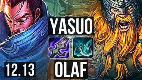 Yasuo Vs Olaf Mid 10 0 2 6 Solo Kills 900 Games 1 4m Mastery