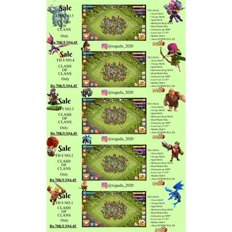 Jual Akun Coc Th Max Shopee Indonesia