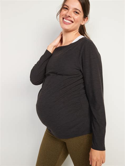 Maternity Breathe On Mesh Back Long Sleeve T Shirt Old Navy