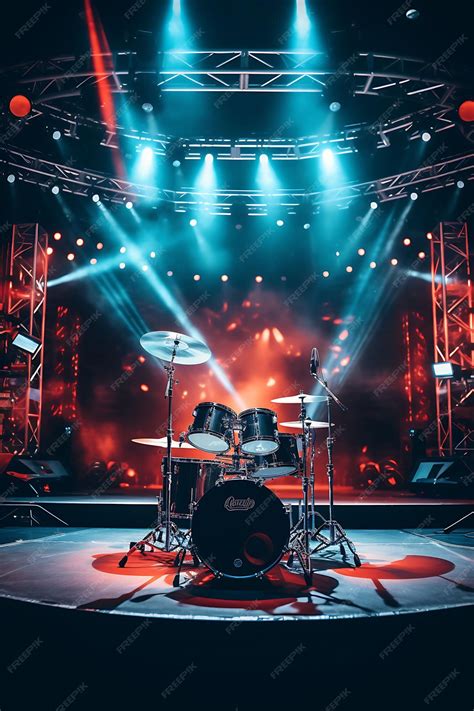 Premium Photo Background Of Rock Concert Backdrop Stage Lights And