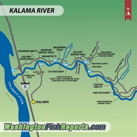 Kalama River - Fish Reports & Map