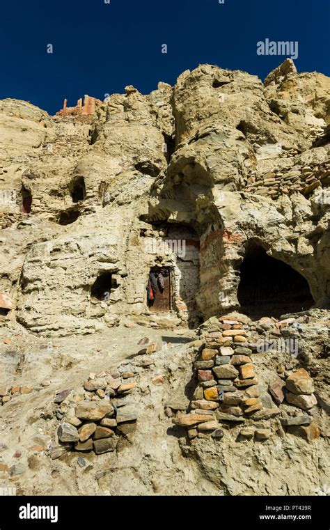 Chiwang Caves In Tibet Stock Photo Alamy