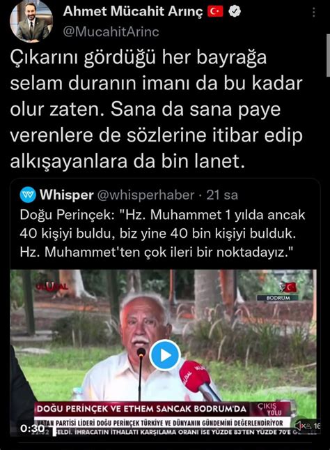 Muhbir on Twitter Doğu Perinçek in kendisini Hz Muhammed ile