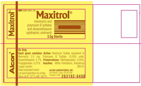 Maxitrol Ophthalmic Ointment - FDA prescribing information, side ...