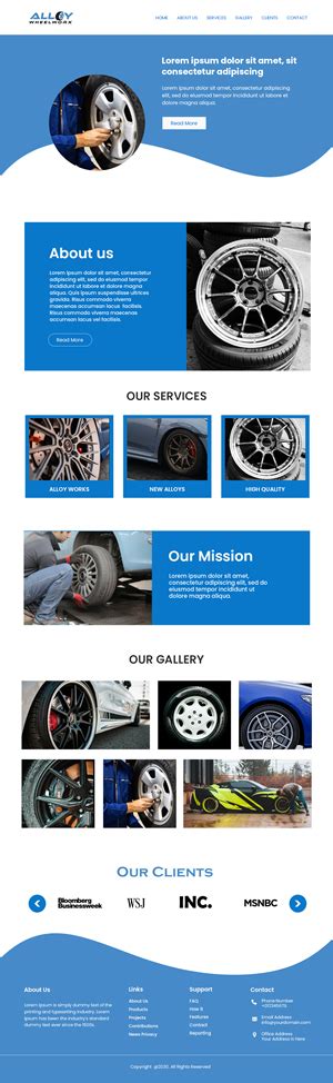 Bold Professional Alloy Wheel Repair Web Design For A Company By Pb