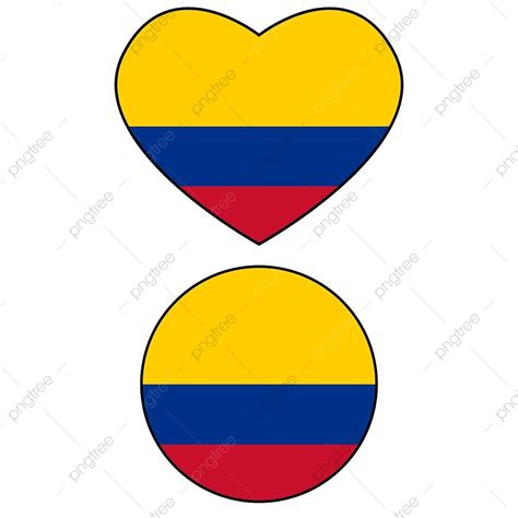 Círculo Bandera Vector De Colombia Sobre Fondo Blanco PNG Grupo