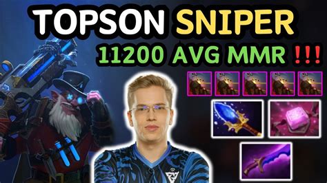 Topson Sniper Midlane D Assassinate Play Avg Mmr Pub