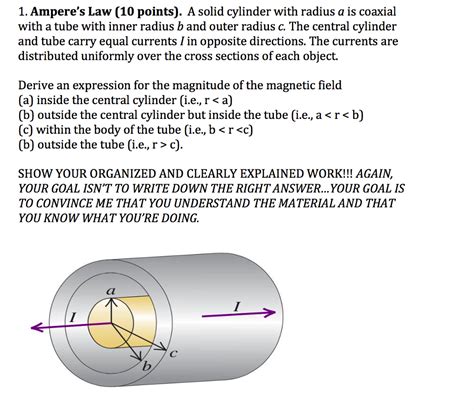 Solved Ampere S Law A Solid Cylinder With Radius A Is Chegg