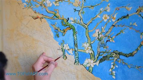 Van Gogh Blossoming Almond Tree Painting Reproduction Video Topofart