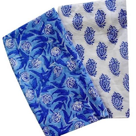 Flower Hand Block Print Cotton Dress Material At Rs 110meter Printed