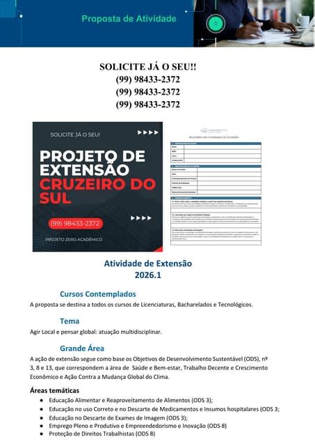Atividade De Extensão Integração De Competências Para Transformar O Eu - Atividade de Extensão: Integração de Competências Para Transformar o Eu ...