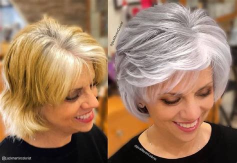 38 Gorgeous Short Hairstyles For Women In Their 60s With Grey Hair