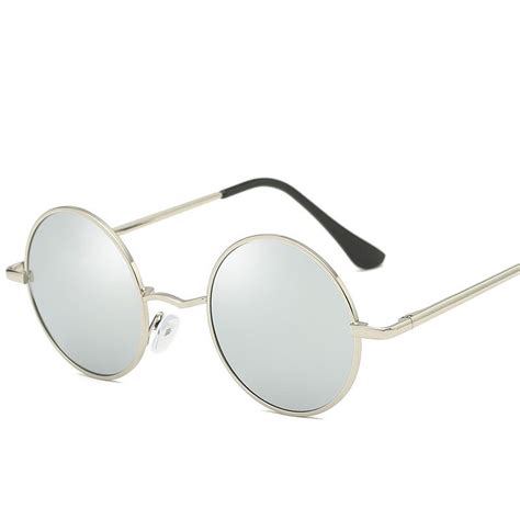 Classic Round Polarized Sunglasses D7 Silver Mirror