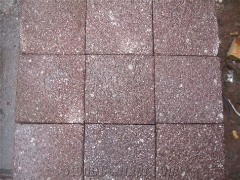 Red Granite Porphyry Pavers Curbs Gardens Stone Border China Red