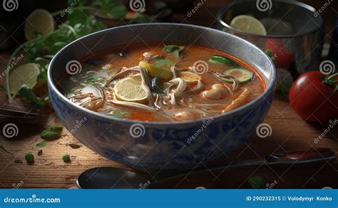 Mexican Seafood Soup: Spicy Cazuela De Mariscos. Generative Ai Stock ...