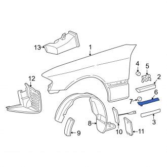 Mercedes Replacement Fender Moldings Trim CARiD