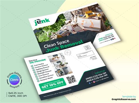 Clean Space Junk Removal Marketing Material Canva Bundle Graphic Reserve